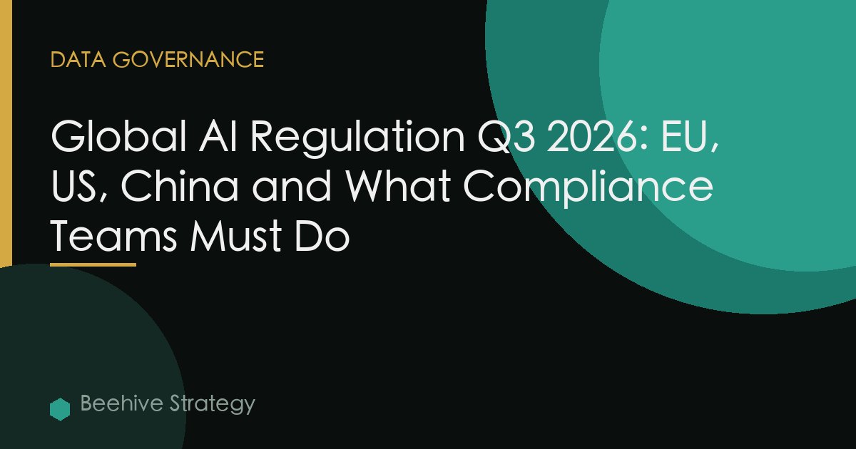 Global AI Regulation Q3 2026: EU, US, China and What Compliance Teams Must Do