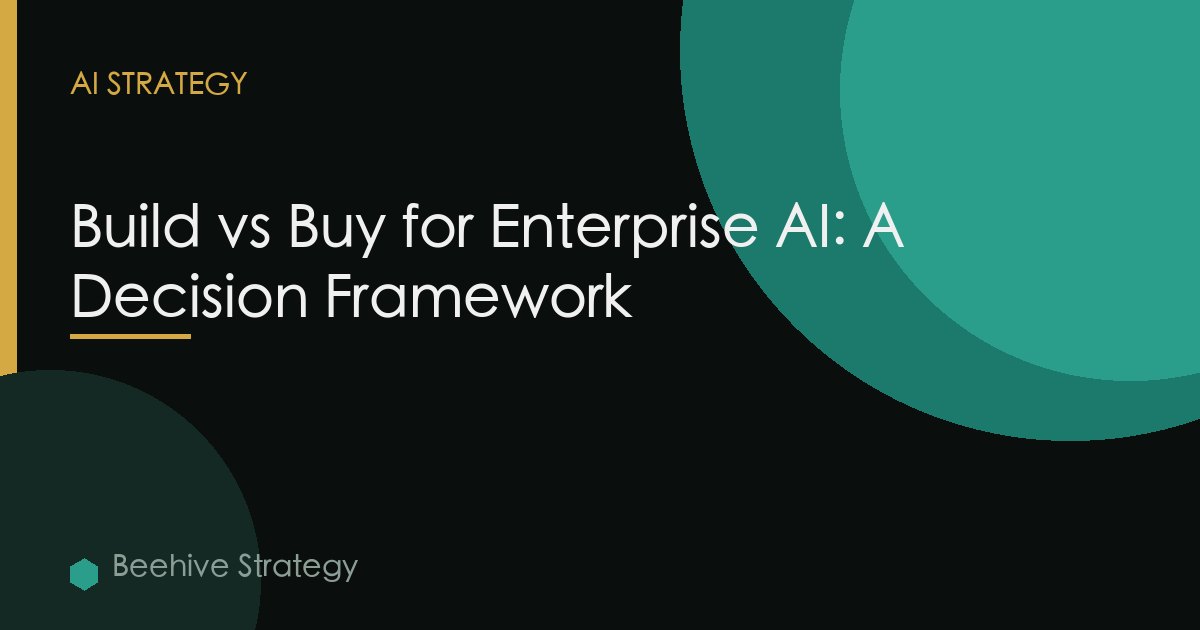 Build vs Buy for Enterprise AI: A Decision Framework