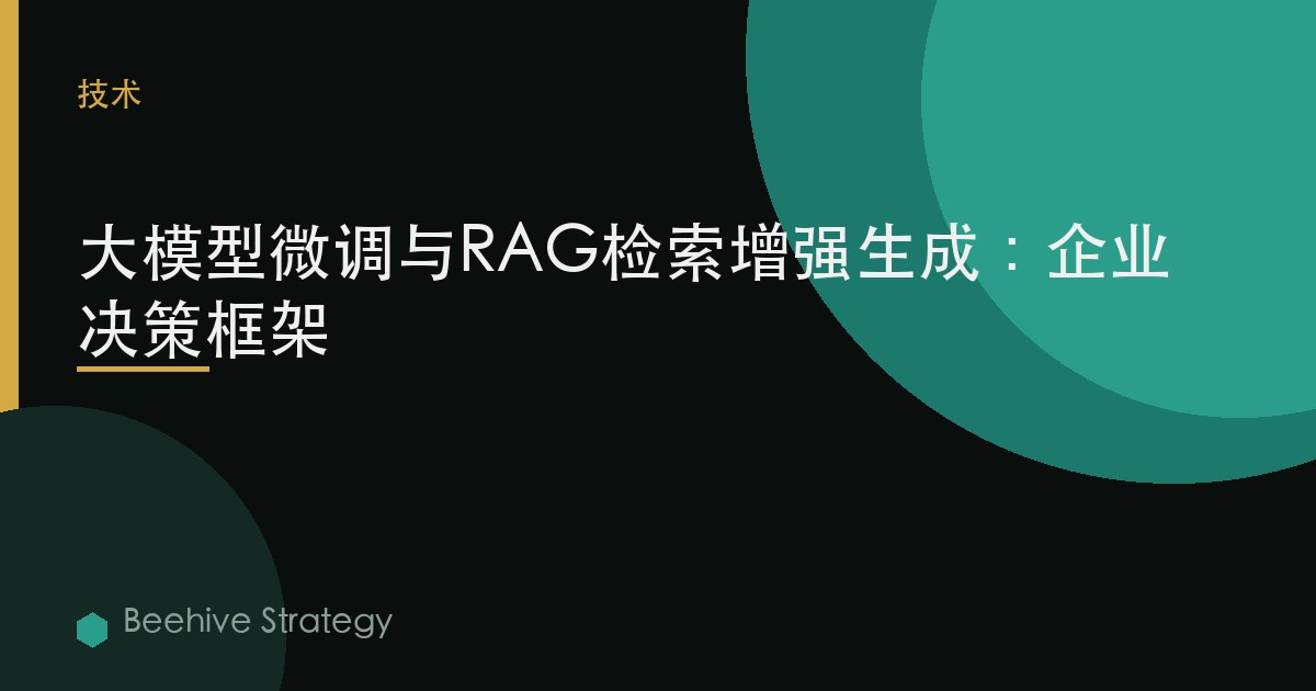 大模型微调与RAG检索增强生成：企业决策框架 | Beehive