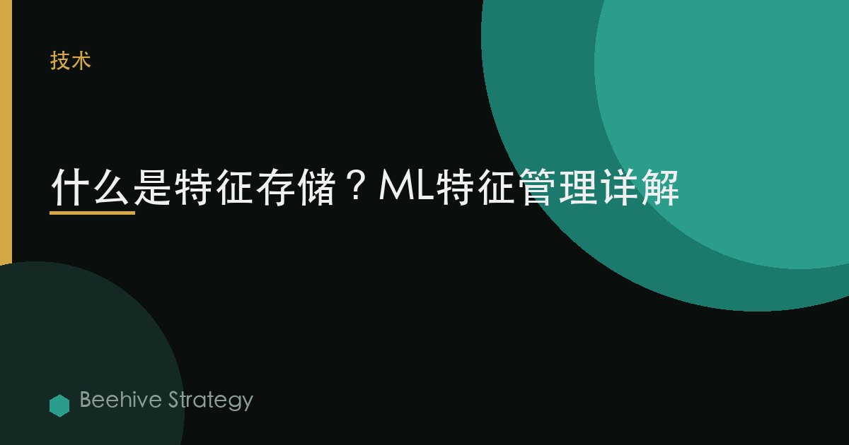 什么是特征存储？ML特征管理详解