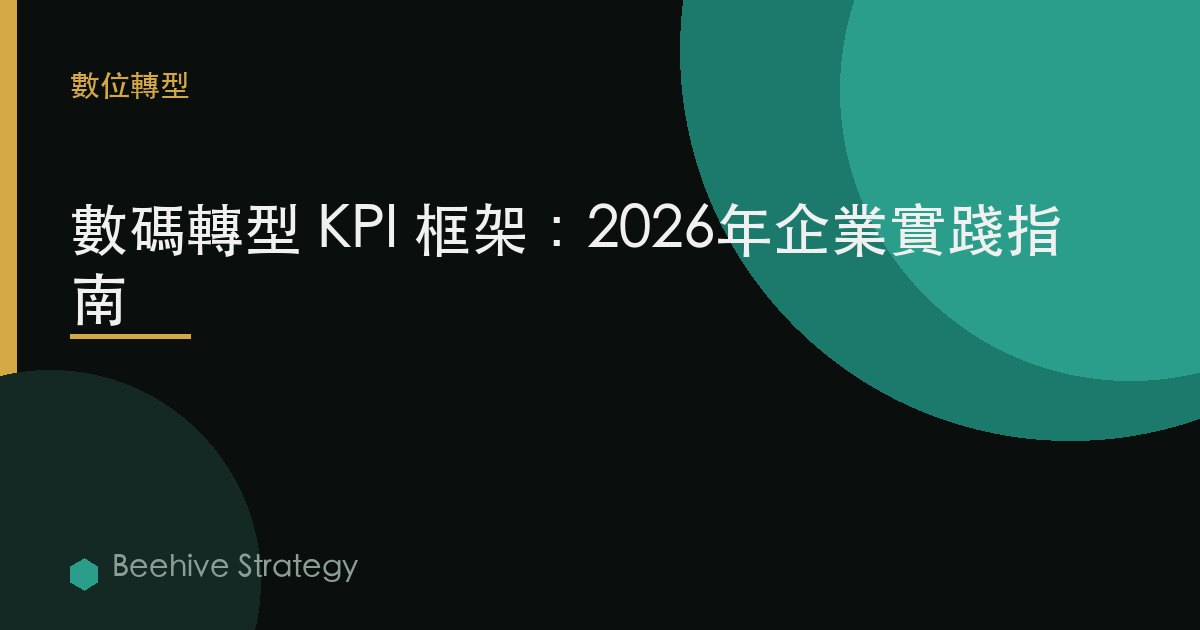 數字化轉型 KPI 框架：2026年企業實踐指南 | 蜂啓諮詢