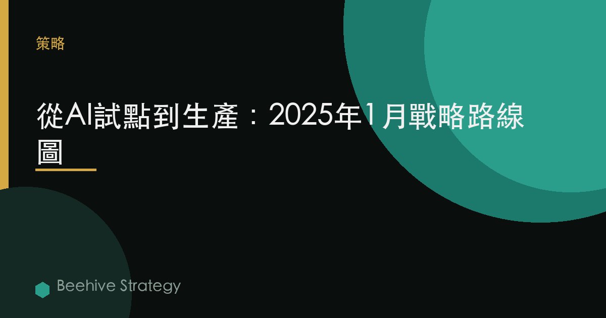 從AI試點到生產：2025年1月戰略路線圖 | Beehive