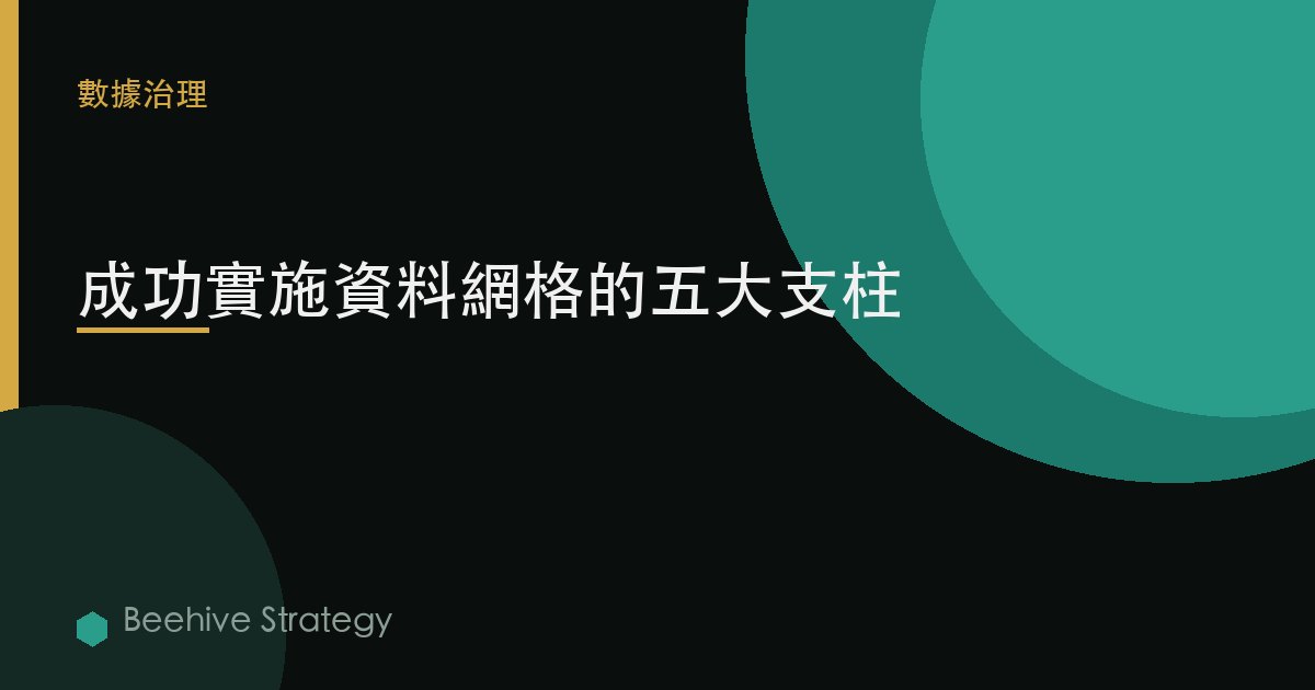 成功實施數據網格的五大支柱